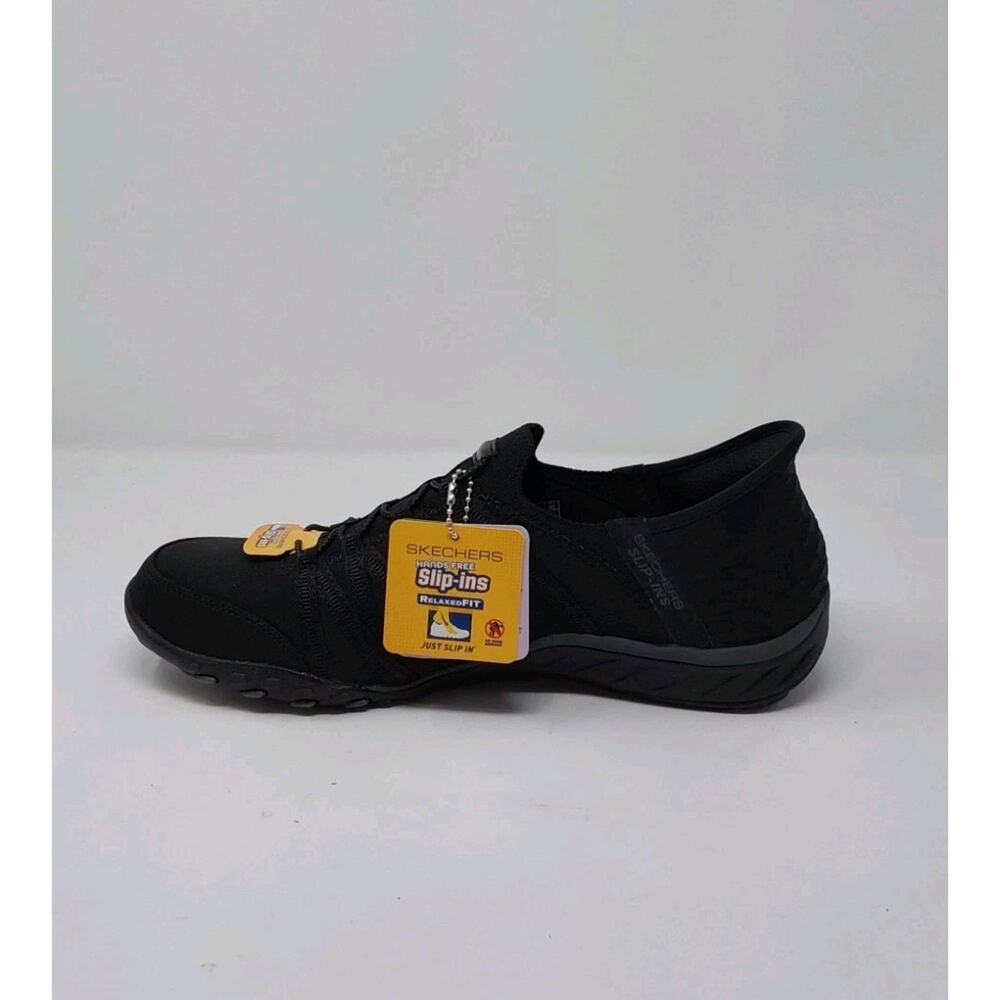 Skechers Slip-Ins Breathe Easy Roll With Me Black Womens Size 10 Relaxed Fit - Picture 9 of 16